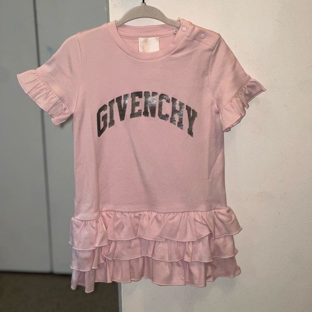 Givenchy Pink Ruffle Dress Short Sleeve